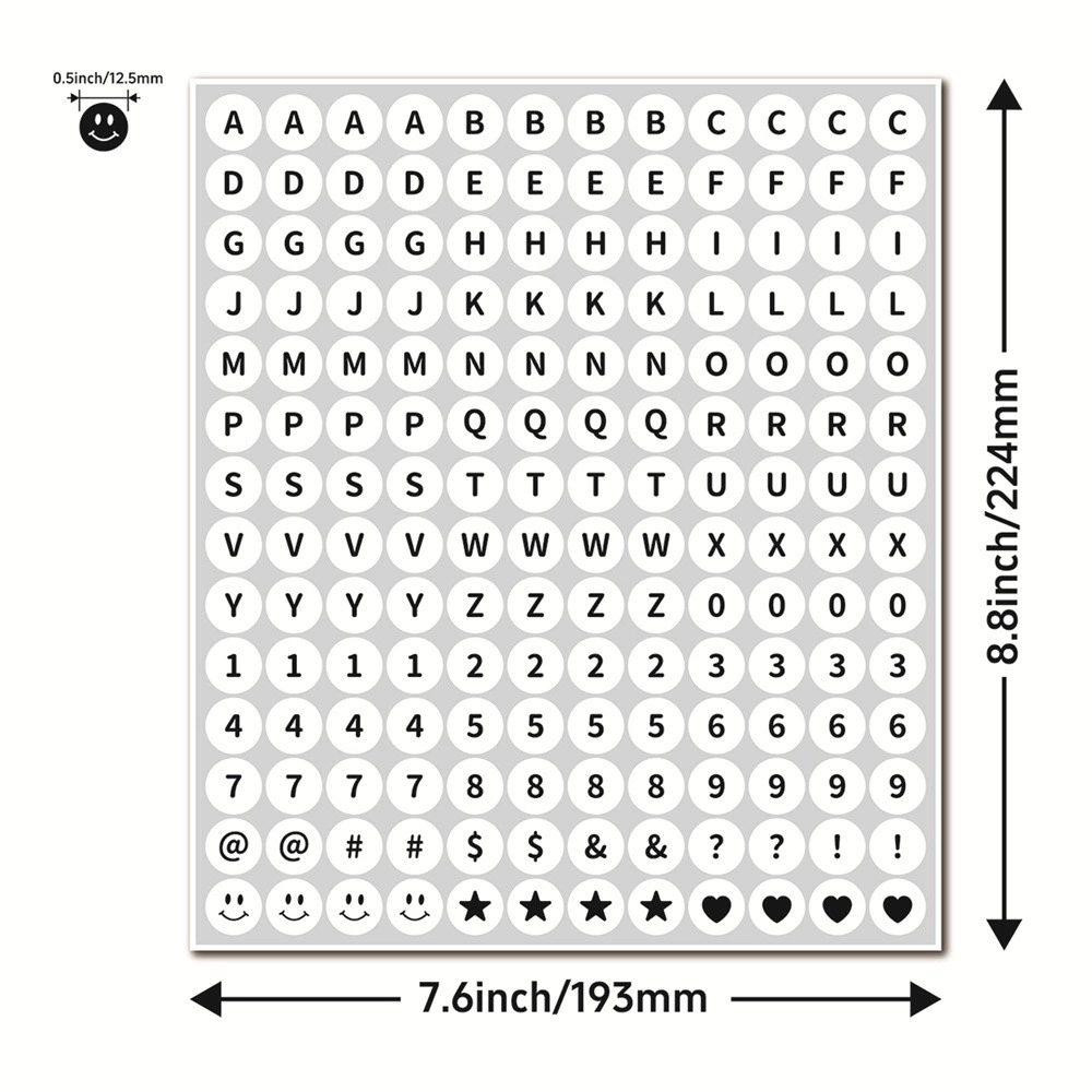 Waterproof sticker, rainbow cards, 0.5 inch, DIY, scheduler