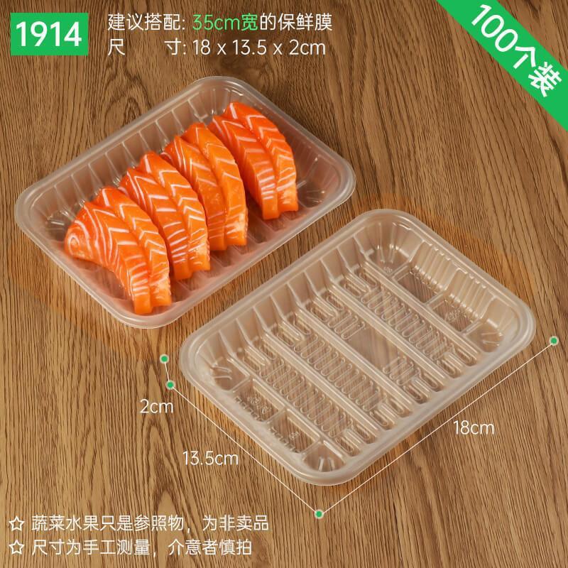 Plato desechable, caja de embalaje de verduras y frutas, bandeja fresca, caja de embalaje de alimentos para patos asados rectangulares, envío gratuito