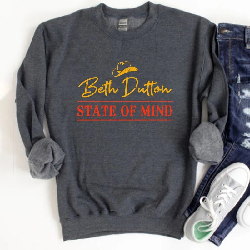 Beth Dutton Mental Health Sweatshirt Yellowstone Dutton Ranch Sweatshirt Tv Show Yellowstone Inspired Cowboy Women's Sweatshirt