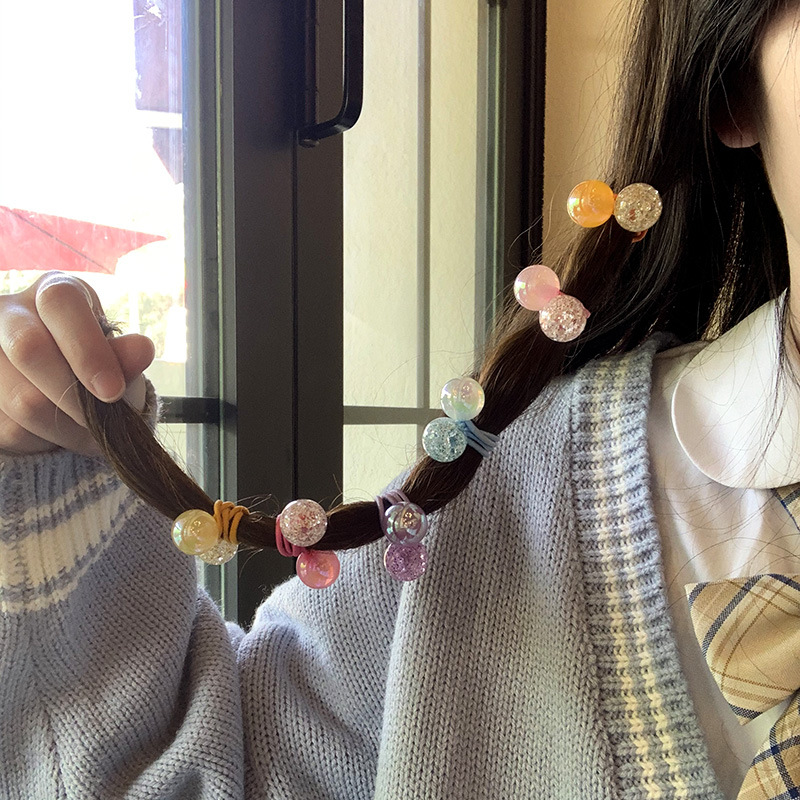 19g Weight Hair Tie Hair Accessories Type 2 Pieces Per Card Quantity Holiday, Daily Occasion Acrylic Material Geometric Pattern Kid'S Gender Casual, Cute Style Casual Cute Kid'S Geometric Arylic Hair Tie 2
