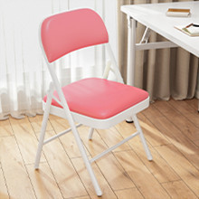 핑크-화이트 프레임 [가죽 표면]