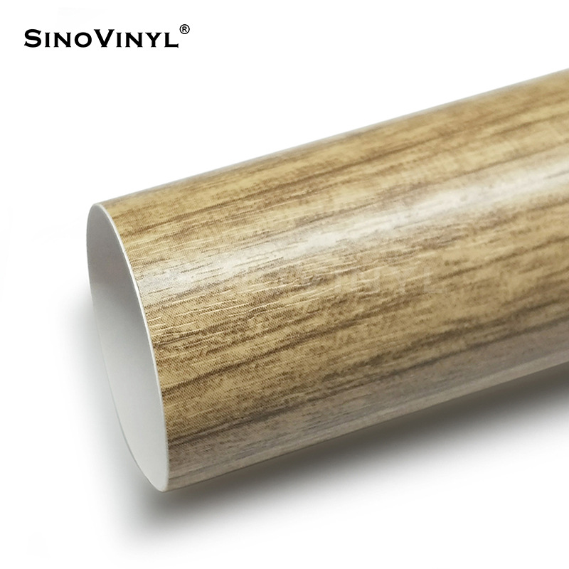 Carlake grano de madera cambio de color película pera flor madera decoración interior cambio de color Acacia madera central control pegatina simulación película de madera