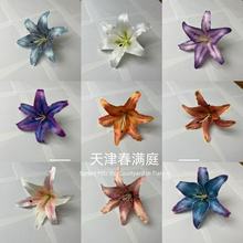 3D打印仿大百合花头婚礼堂装饰仿真花家居软装背景刘海夹diy头花
