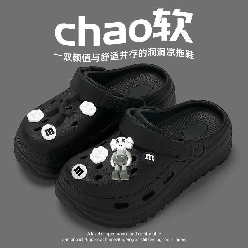 Удобные туфли-сланцы в clog-стиле для женщин, дышащая подошва, нескользящие, лето 2024, размеры 36–45