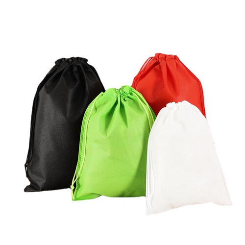 Non-woven drawstring bag for shoes, clothing, dustproof storage packaging bags, toy drawstring bags with printed logo