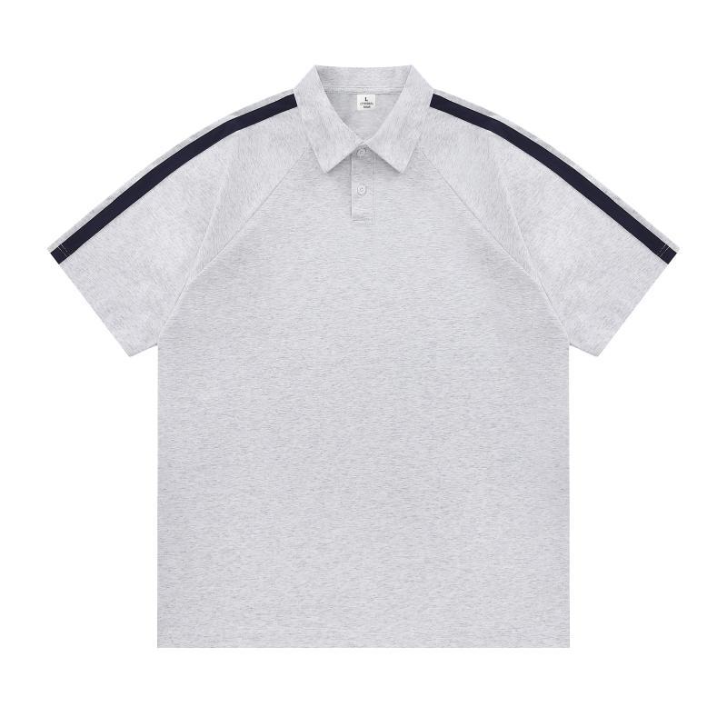 Solona Trendy Shoulder Dos barras Camisa de polo a juego de color 230g Cuello alto antibacteriano pesado Manga corta