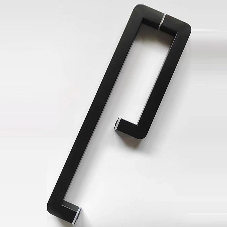 Cross-border direct supply of matte black stainless steel shower room door handles rounded corner door handles shower room handles cabinet doors 3