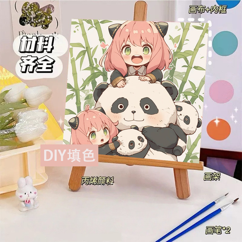 スポンジ・ボブ デジタル油絵 DIY 漫画アニメ 子供向け 手塗り装飾画 置物 環境に優しい|undefined