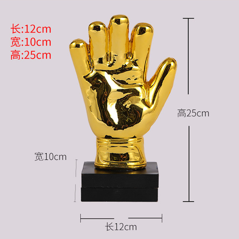 Artesanías de resina trofeo de fútbol Chapado en resina Copa del Mundo Copa de Dios Guantes de Oro Bota de Oro Premio Copa de Oro