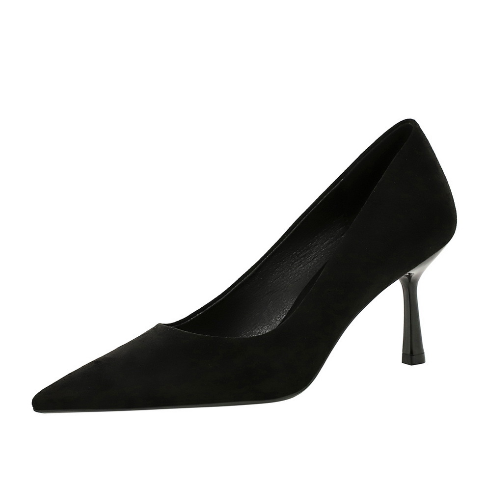 9517 European And American Style Elegant Lady Fashion Stiletto High-heeled Shoes, Pointed Toe, Shallow Cut, Slip-on,_vogvips.com