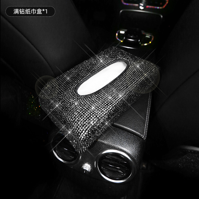 Coche negro rhinestone cubierta del engranaje del freno de mano diamante incrustado cubierta de la manija diamante completo cinturón de seguridad hombro cubierta protectora cubierta del volante reposacabezas