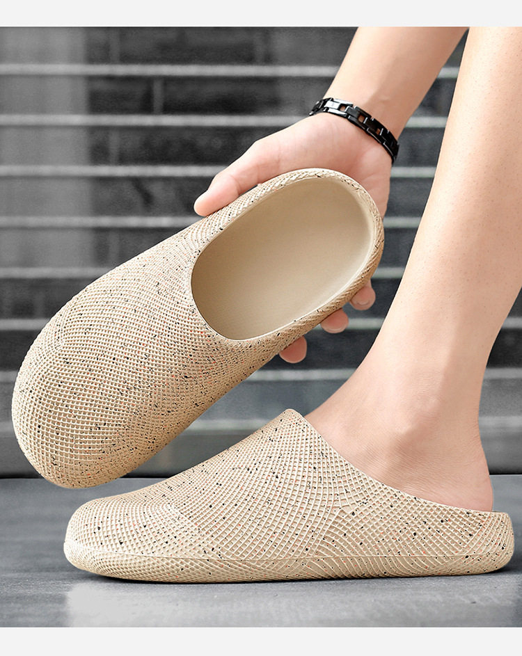 Dép bít mũi đế dày EVA êm chân kiểu lười cho nam và nữ — 288 Cà Phê, 288- 3m Vàng, 288- 5m màu, 288-3 đen bạc chi tiết 11