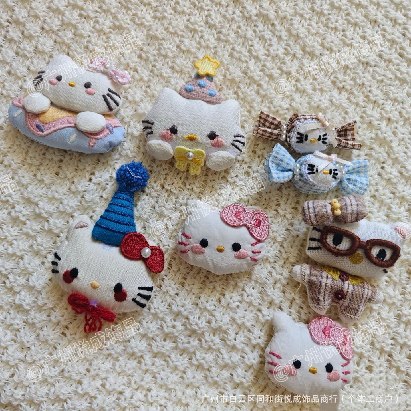 2025爆款甜美洋气外套少女春秋可爱布艺猫咪服装辅料配饰包包配件