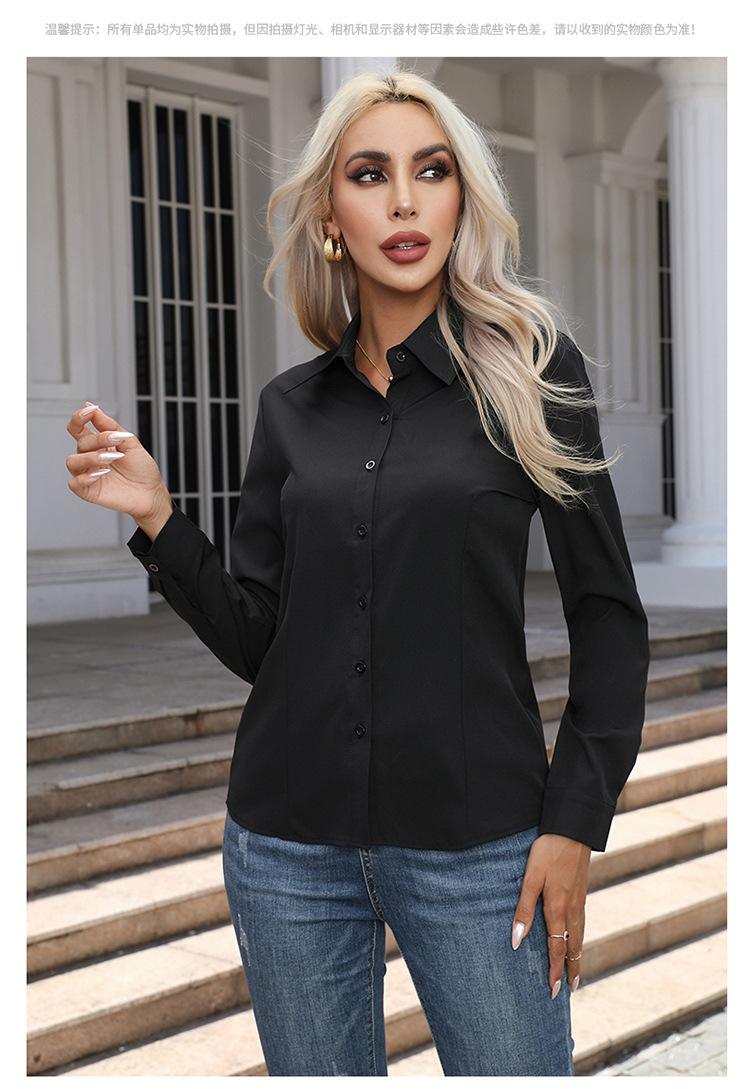Women's Blouse Long Sleeve Blouses Casual Streetwear Solid Color display picture 3