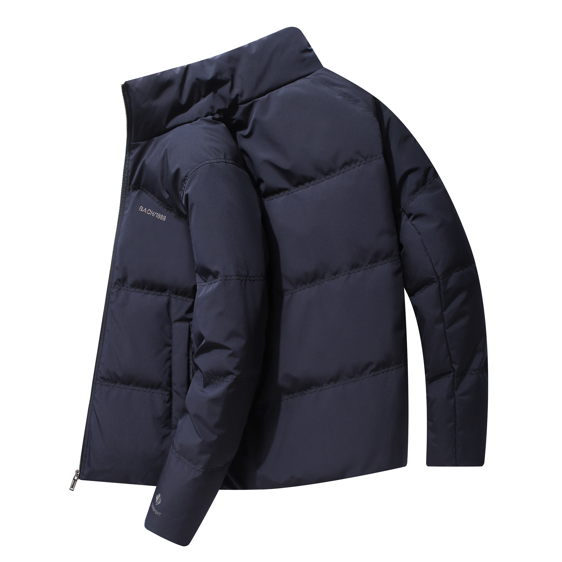 Men's Down Jacket Winter Warm Casual Standing Collar Short Coat_voghion.com