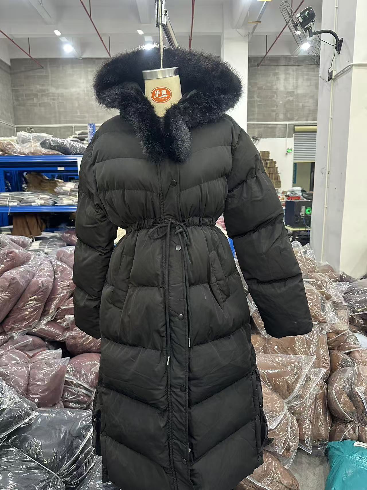 검정색 퍼 칼라