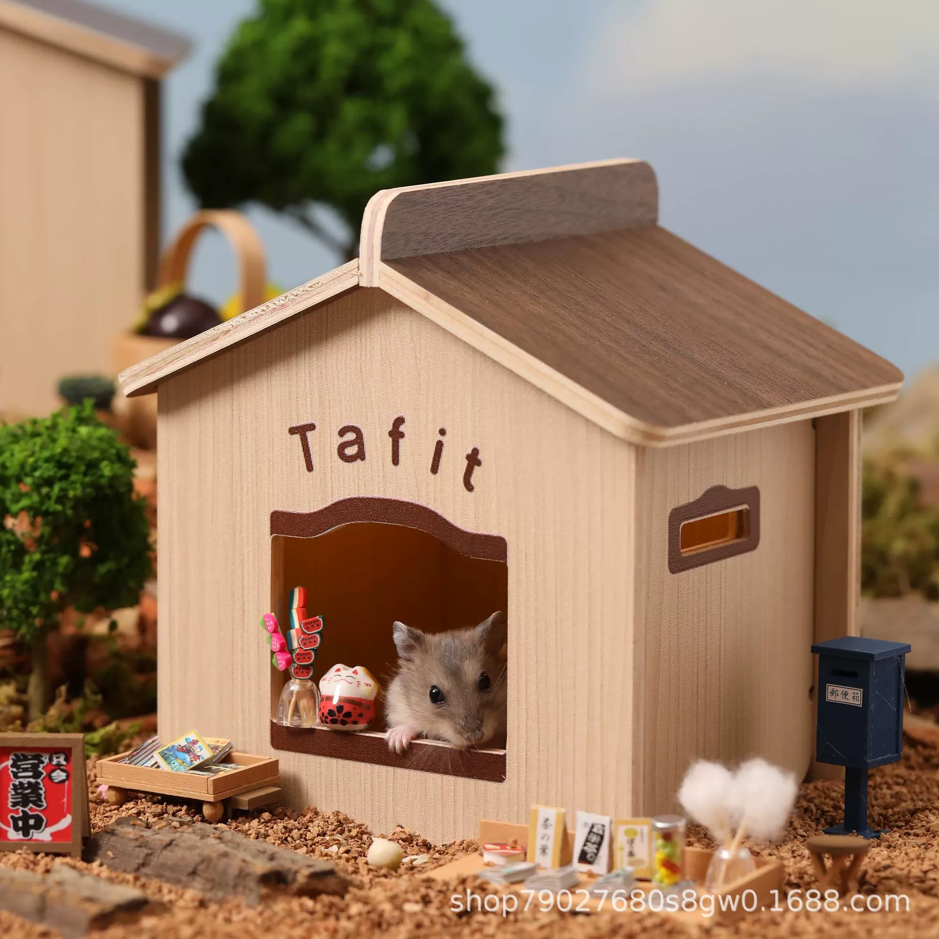 Деревянный домик для хомяка, укрытие для золотого медведя, деревянный домик для маленьких животных, съемная игрушка для питомца, домик для персидской gerbil