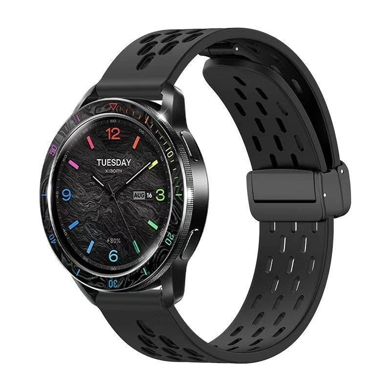 适用小米watchS3手表磁吸折叠扣表带S2color透气s1Pro硅胶46/42mm|undefined