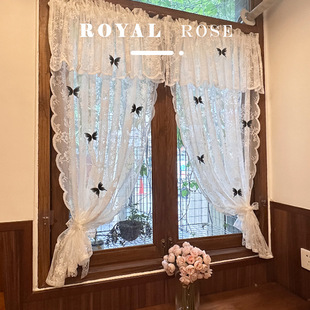 Factory direct supply lace black butterfly gauze curtain foreign trade platform hot a generation of hair