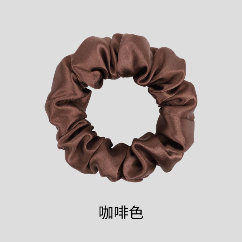 真丝发圈大号大肠圈5cm头绳法式复古女桑蚕丝丝绸缎高级感发饰|undefined