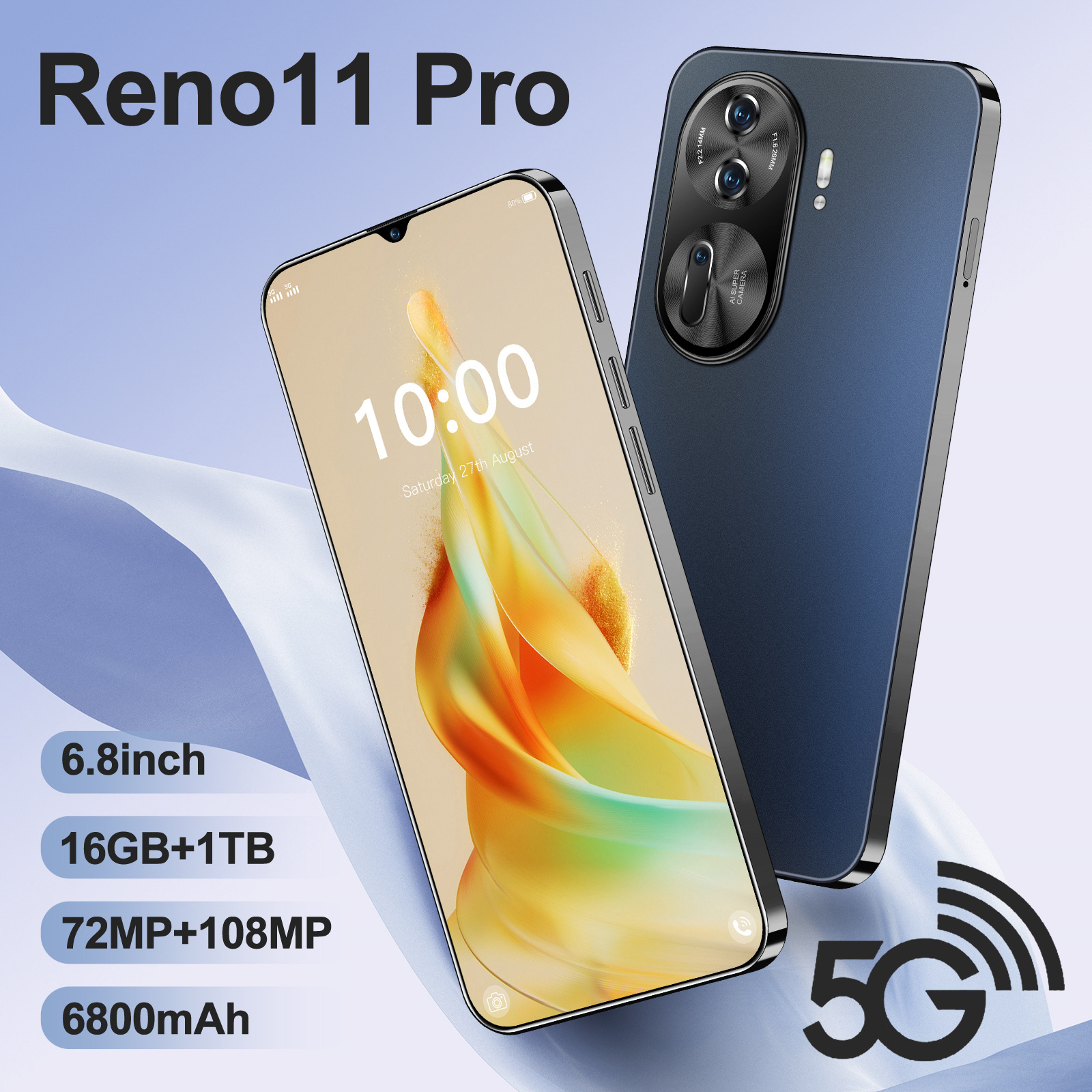 Popular Android Smartphone Reno11 Pro Cross-Border 5g Mobile Phone 7.3 Large Screen 16+1Tb Source Factory