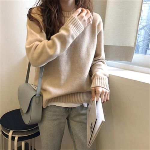Spring, Summer, Autumn, Winter Sweet and Cute Women's Knitwear New Loose Lazy Style Outerwear Long-sleeve Turtleneck Top