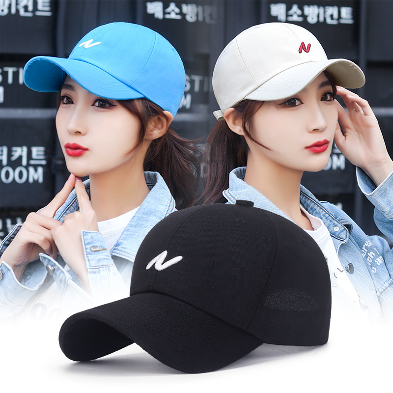 春夏季新款软顶刺绣立体字母小N棒球帽男女士青年遮阳帽时尚帽子|ms