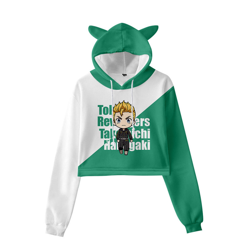 2021 cross-border trend Tokyo Avengers Q version 3d navel cat ears sweater women's spring and autumn cute hoodie