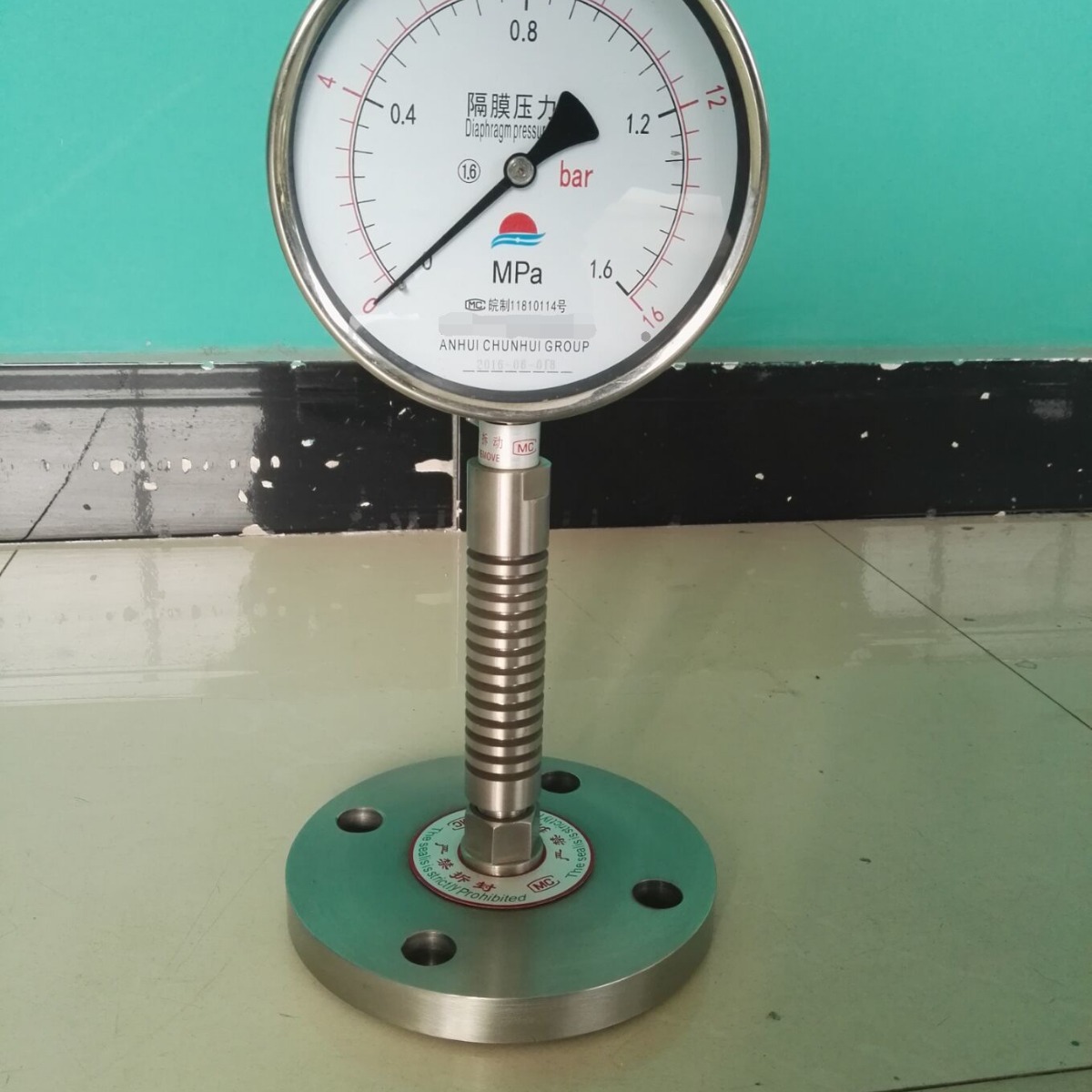 YBF-SR不锈钢高温隔膜压力表