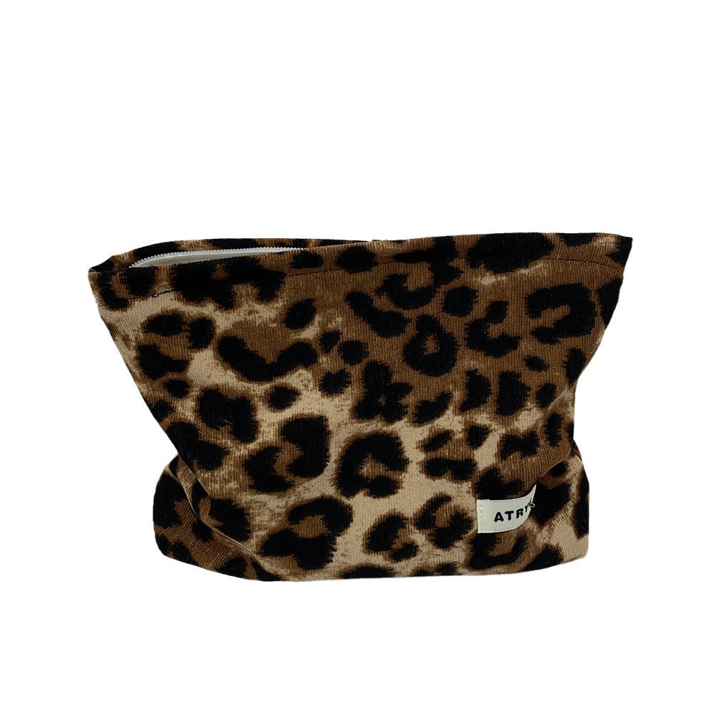 Comercio exterior transfronterizo leopardo bolsas de maquillaje bolsas de almacenamiento coreanas productos de cuidado de la piel bolsas de lavado bolsas de mano bolsas de maquillaje
