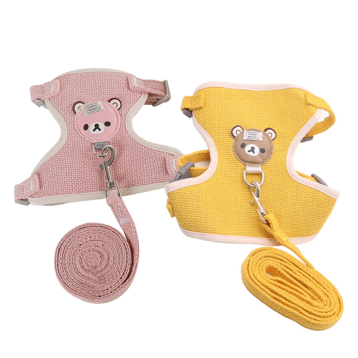 Cuerda de tracción para perros, perro pequeño, peluche, bichón, linda mascota, espalda, transpirable, cuerda de tracción para cachorros ajustable