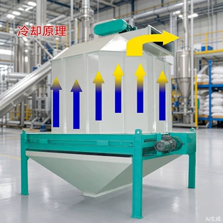 工厂定制冷却机颗粒饲料降温除湿冷却饲料加工生产线设备膨化