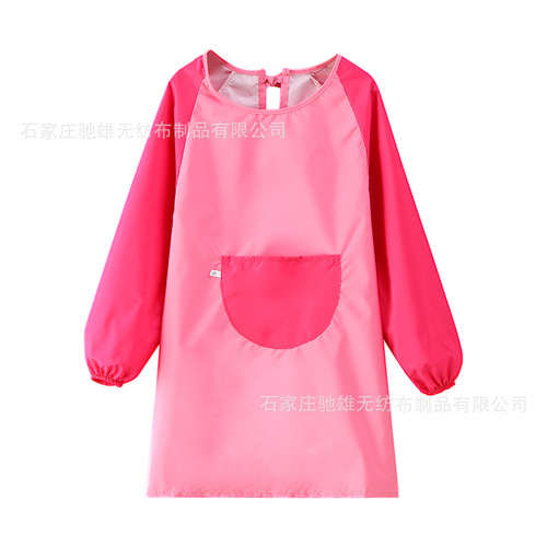 Children's apron overalls waterproof baby painting full-body suit kindergarten art painting eating bib print logo