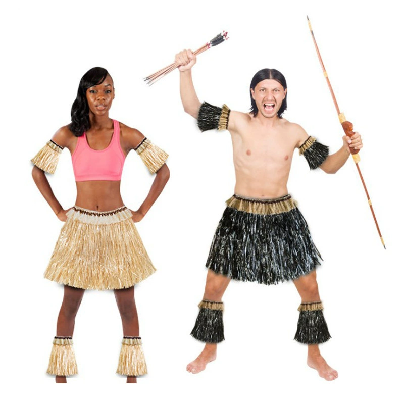 Гавайская юбка для выступлений для взрослых, африканский женский костюм, дикая индийская примитивная одежда для танцев на открытом воздухе