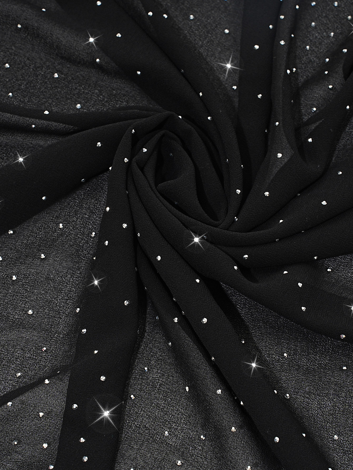 Hot Selling New Solid Color Chiffon Starry Sky Hot Stamping Exquisite And Elegant Banquet Style Extended Version Of High-end Women's Shawl_voghion.com