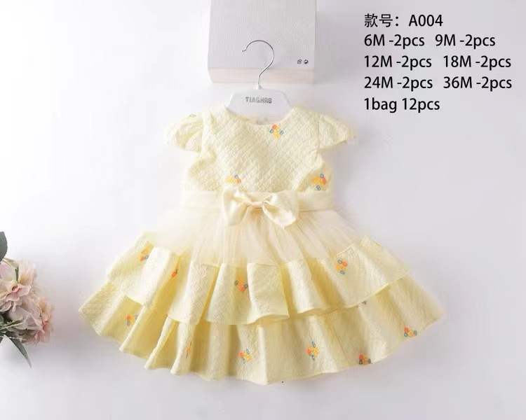 Vestido de Princesa con Mariposa para Bebé de Algodón con Lazo image 8