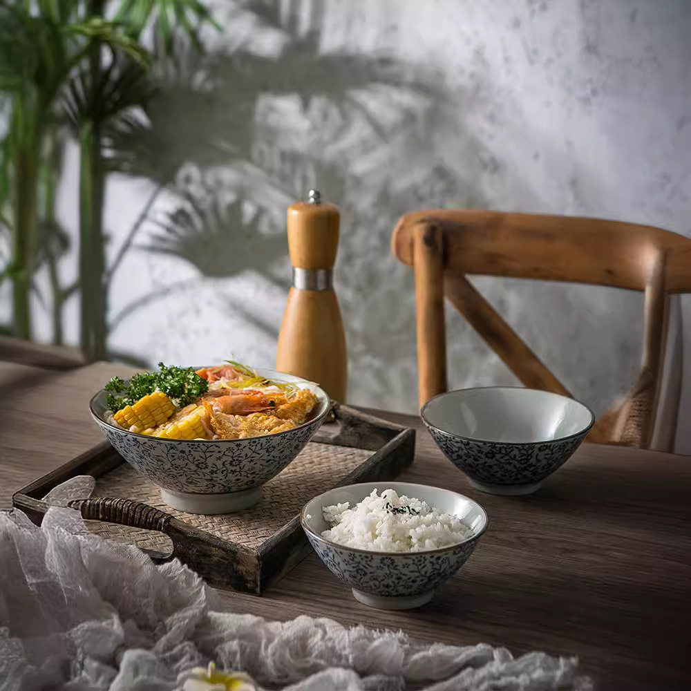 8.5英寸斗笠碗商用拉面碗面馆专用面碗大容量陶瓷大碗粉条汤面碗