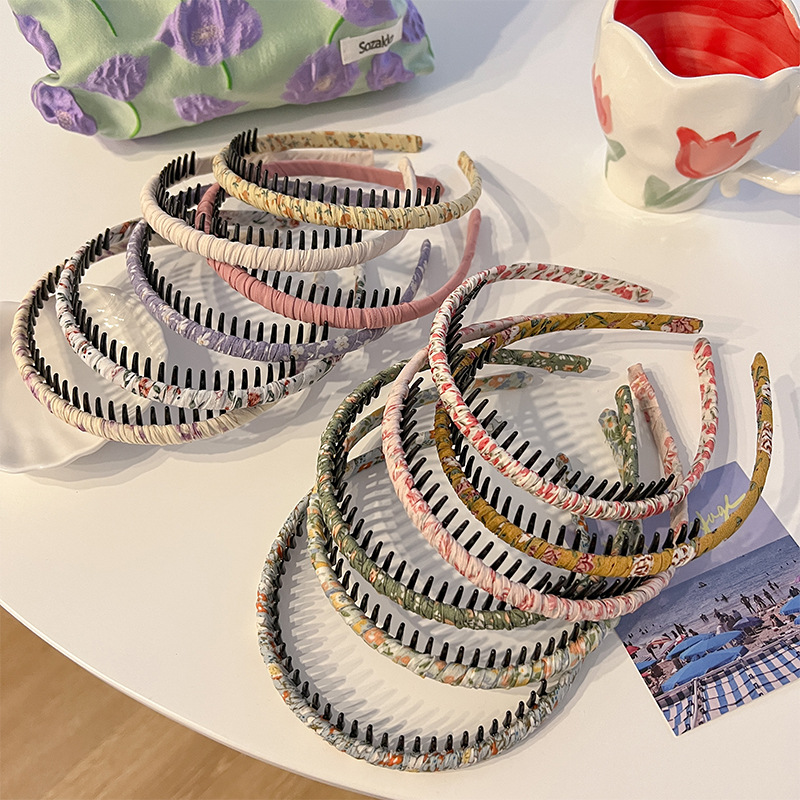 New Fashion Printed Pleated Non-slip Hair Pin display picture 5