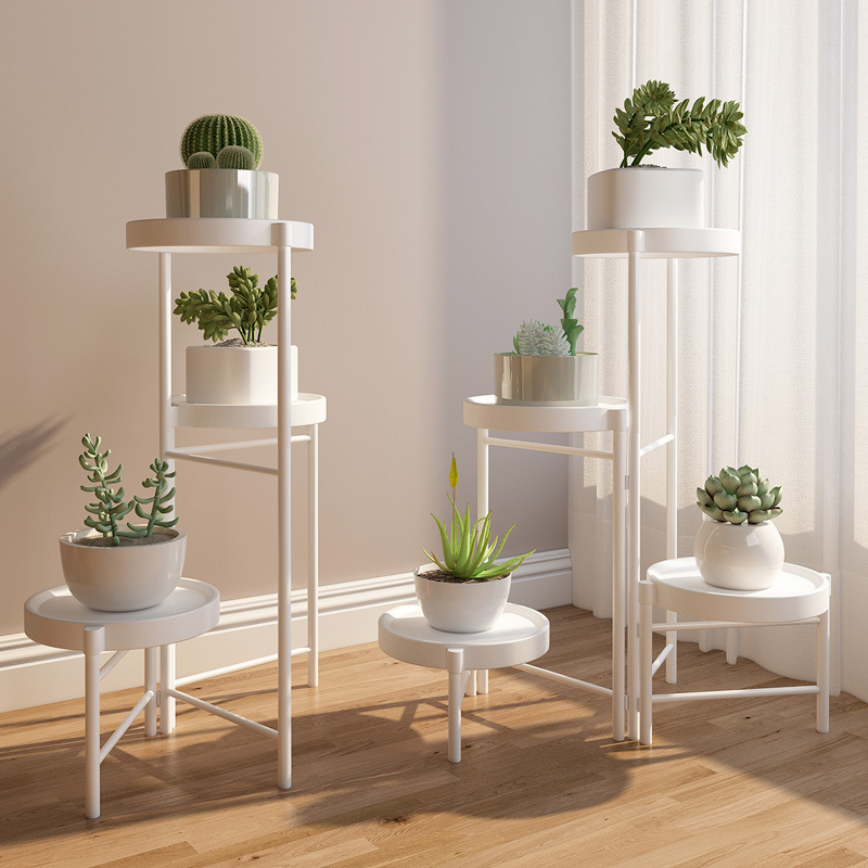 クロスボーダー簡易折りたたみ鉄製フラワースタンドバルコニー屋内金属植物スタンドメーカー卸売床置き小型鉢植えスタンド|undefined