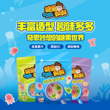 糖果叔叔造型混合水果味软糖零食橡皮糖喜糖QQ糖果零食散装批