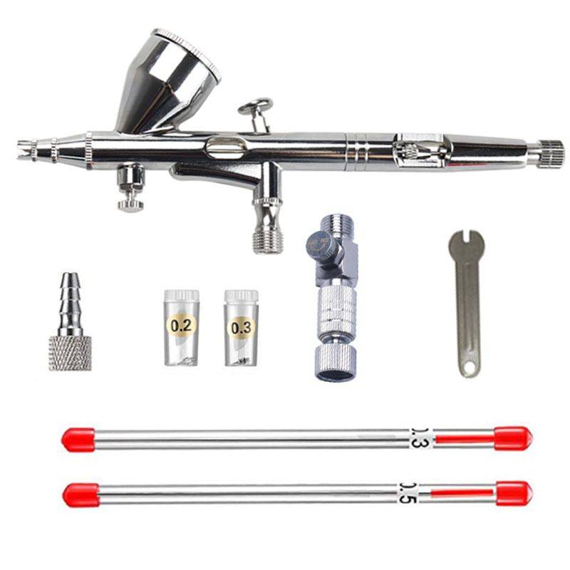 ♔HD-180喷笔双动外调三种口径喷笔套装模型手办上色纹身彩妆喷枪