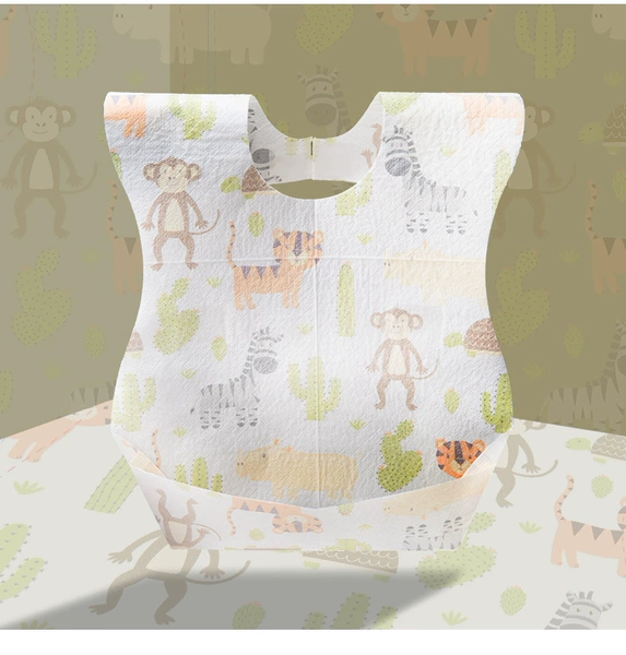 Disposable Bib: Animal World Independent Packing+10 Shrings/Bag