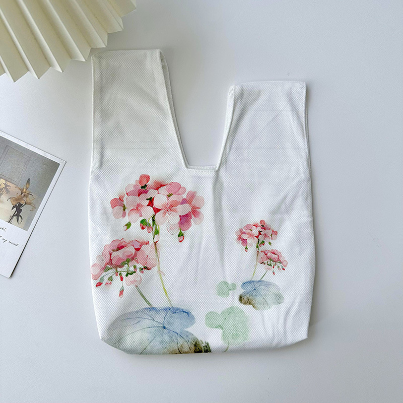 Nuevo artístico retro pintura al óleo bolso de las mujeres de la moda de estilo coreano todo-fósforo nicho de la calle de punto bolsa de las axilas bolsa de hombro