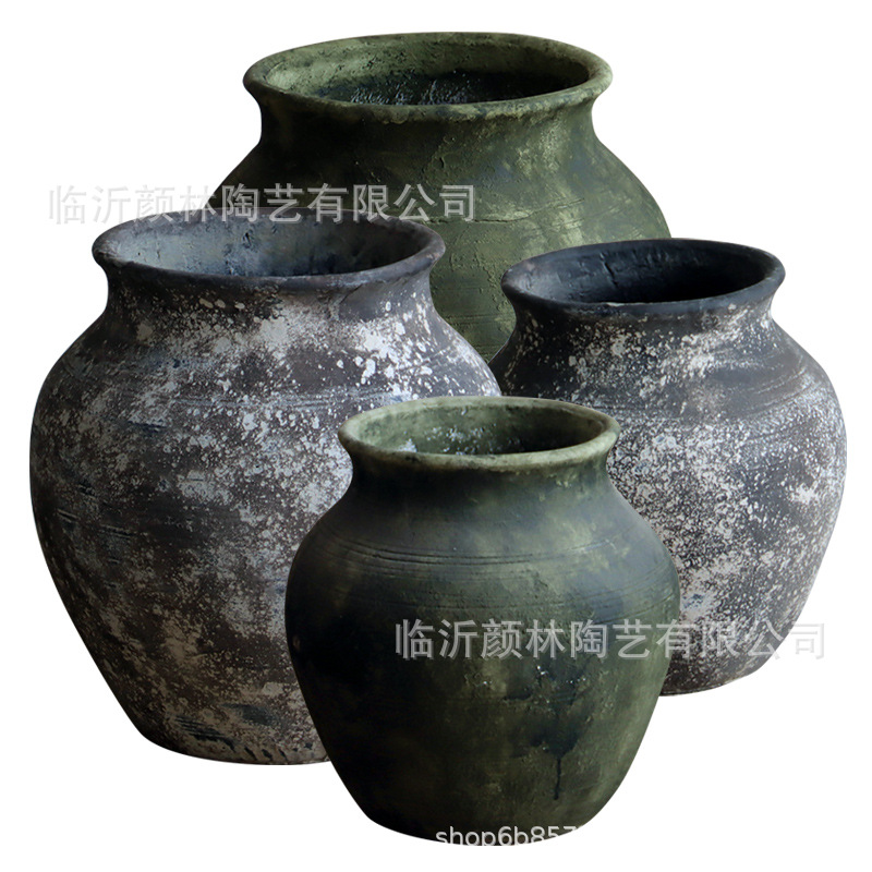 Retro versátil maceta de cemento sala de estar balcón maceta verde centro comercial hotel maceta decoración de diseño de espacio