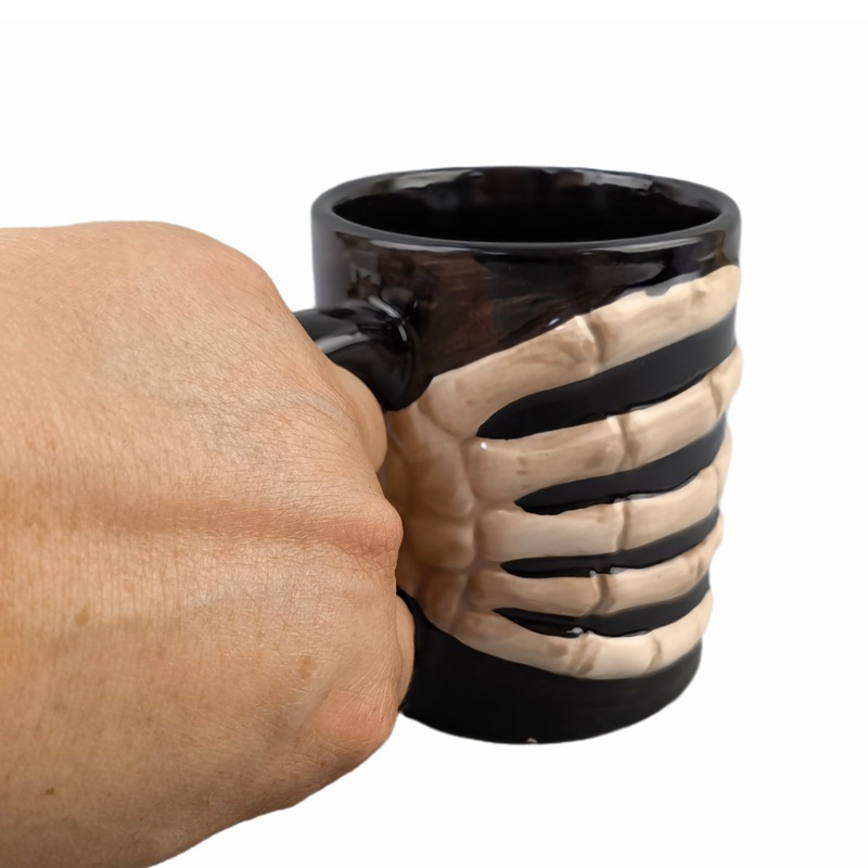 Taza de dedo de Halloween, taza de cerámica de palma, taza de café, taza de agua, taza de agua extraña