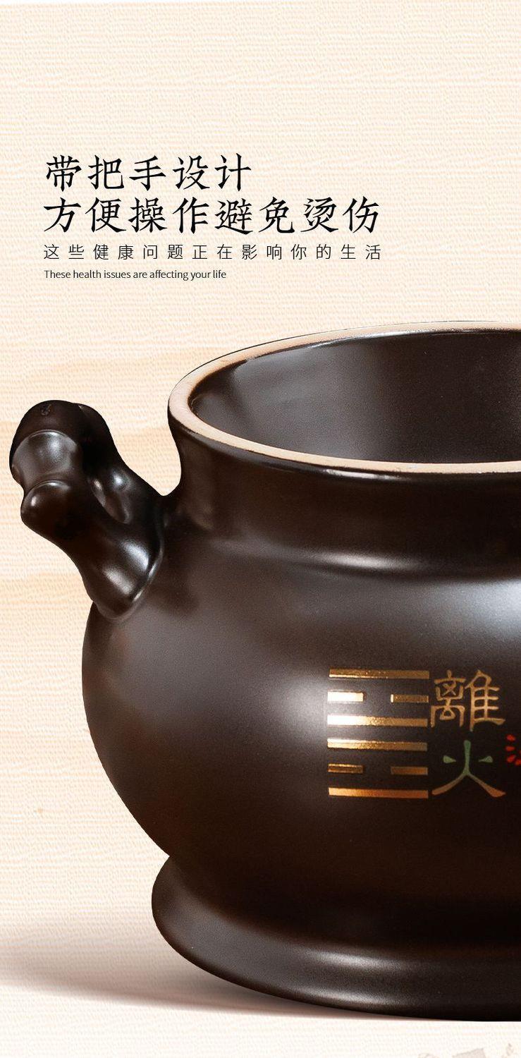 Bian Stone Moxibustion Jar Large 18.4cm Ceramic Navel Warming Tool with Fire Bowl Carbon Stick Towel and Herb Pack quality and texture
