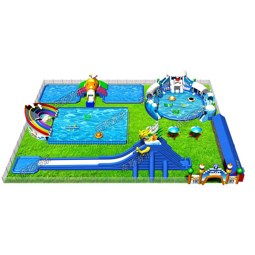 Gran fabricante de equipos para parques acuáticos Piscina inflable móvil para niños