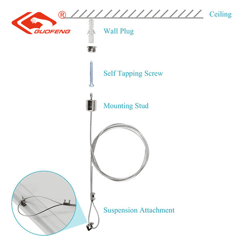 Fabricante de Cuerdas Resistentes para Colgar Lámparas Anti-caída, Cuerda de Acero para Electrodomésticos Inteligentes, Accesorios para Lámparas LED, Cable para Colgar Iluminación.