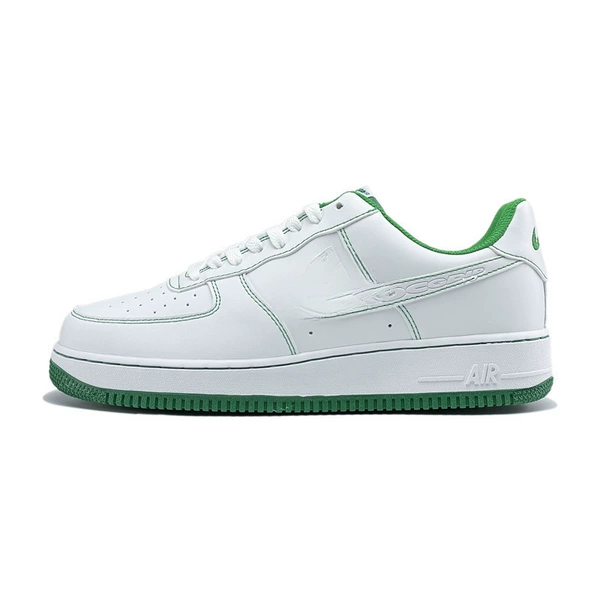 Air Force white and green stitching