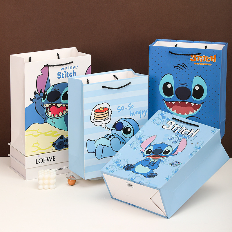 New Cartoon Style Stitch Exquisite Gift Bag Manufacturer Direct Sales Universal Gift Packaging Bag